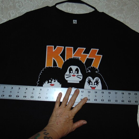 Kiss X Mini Lego Four Faces T-Shirt Men's Size L Rock Band Graphic T-Shirt Tee - Picture 8 of 8